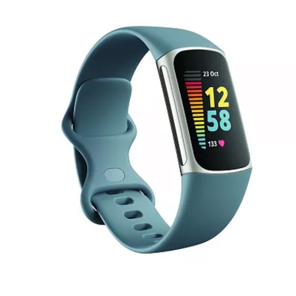 Fitbit charge 5 with sports band and usb charger cord